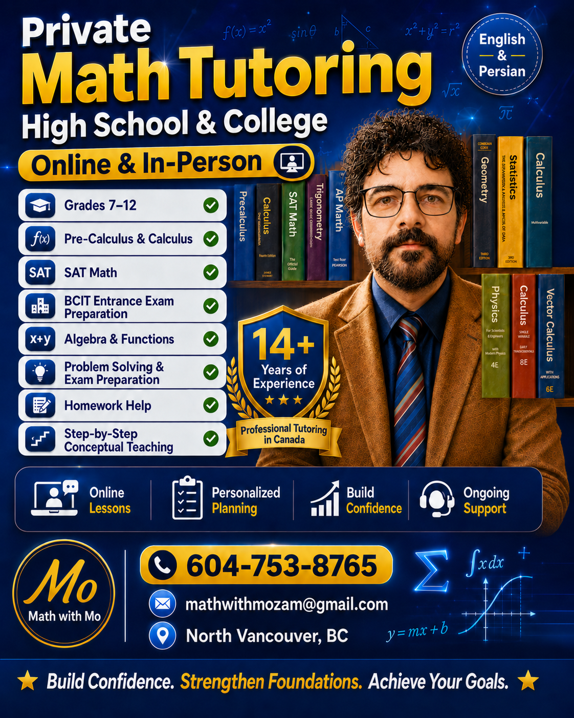 Private math tutoring poster
